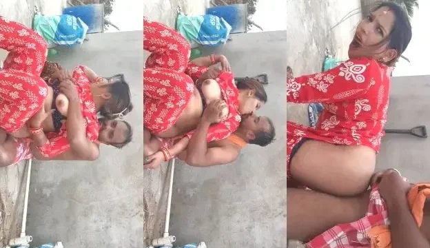 Horny Desi Bhabhi Sloppy Outdoor Blowjob Gets Rough Fucked Hard