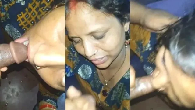 Desi Big Boobs Bhabhi Sloppy Blowjob Swallow Cum MMS