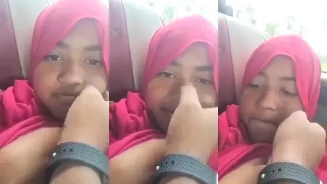 Hijabi Girlfriend's Big Boobs Sucked Hard Car Sex Video