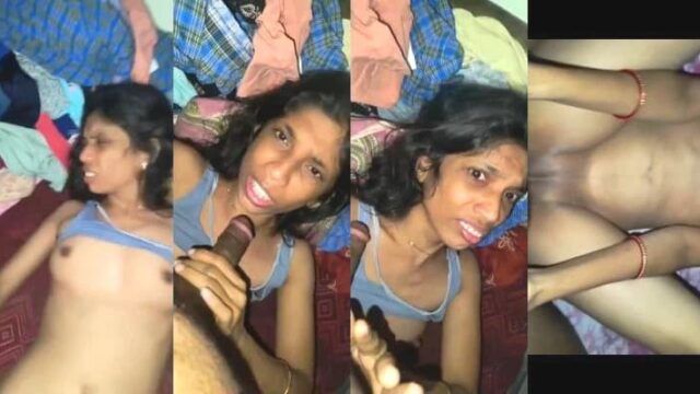 MMS of Desi Wife Giving Sloppy Blowjob and Getting Her Pussy Fucked