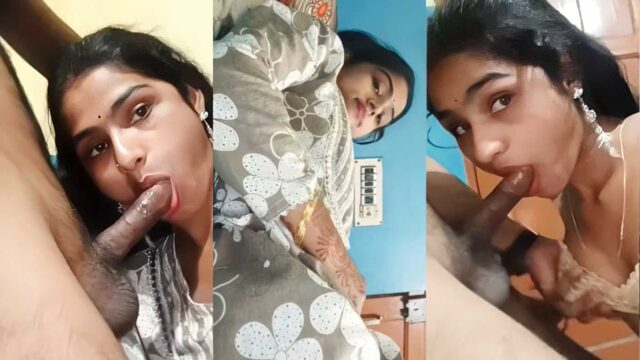 MMS of Slim Desi Wife Sucking Husband's Cock Like a Pro