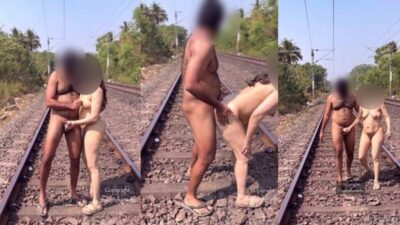 Desi Horny Couple Outdoor Full Nude Sex in Jungle on Railway Tracks Viral MMS Must Watch